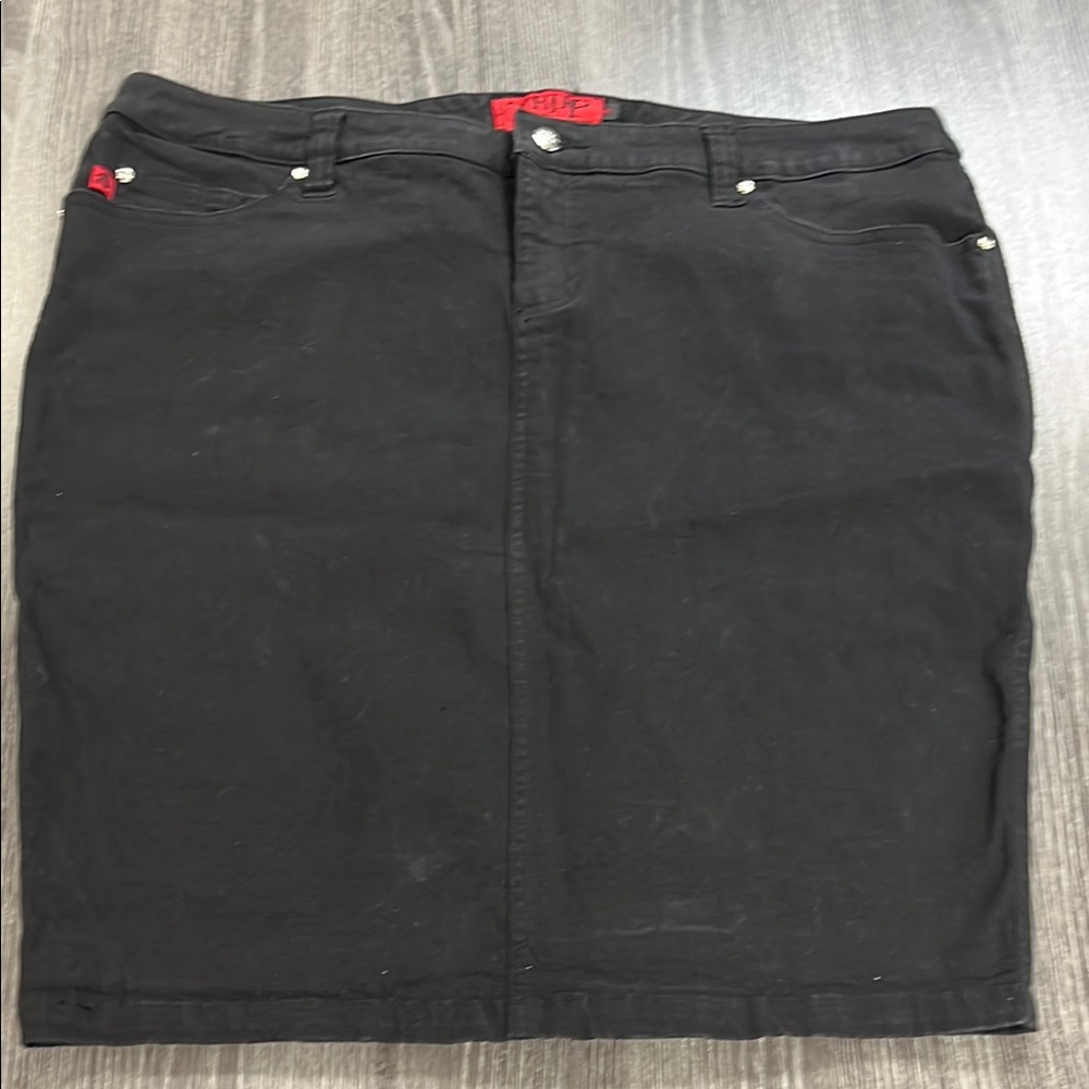 Tripp NYC Black Denim Pencil Skirt Size 18